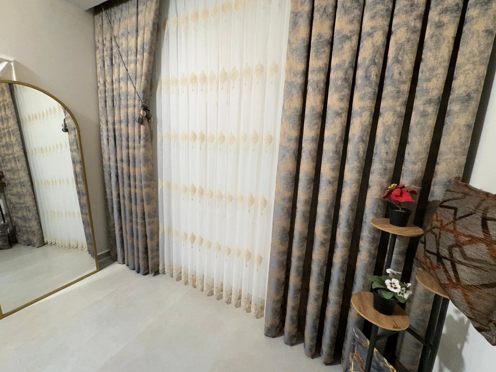 NİVEMESHOME ISTANBUL V-5502 1/3 HEAVY TULLE CURTAIN AP