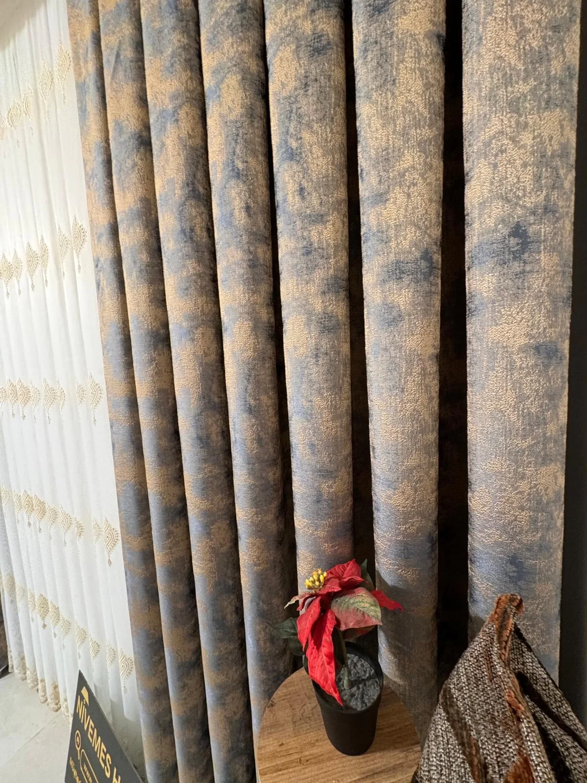 NİVEMESHOME ISTANBUL V-5502 1/3 HEAVY TULLE CURTAIN AP