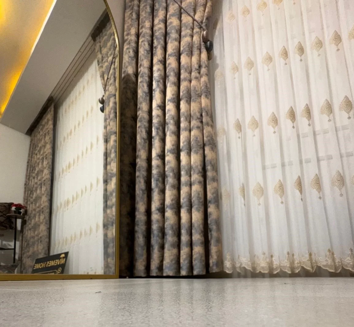 NİVEMESHOME ISTANBUL V-5502 1/3 HEAVY TULLE CURTAIN AP