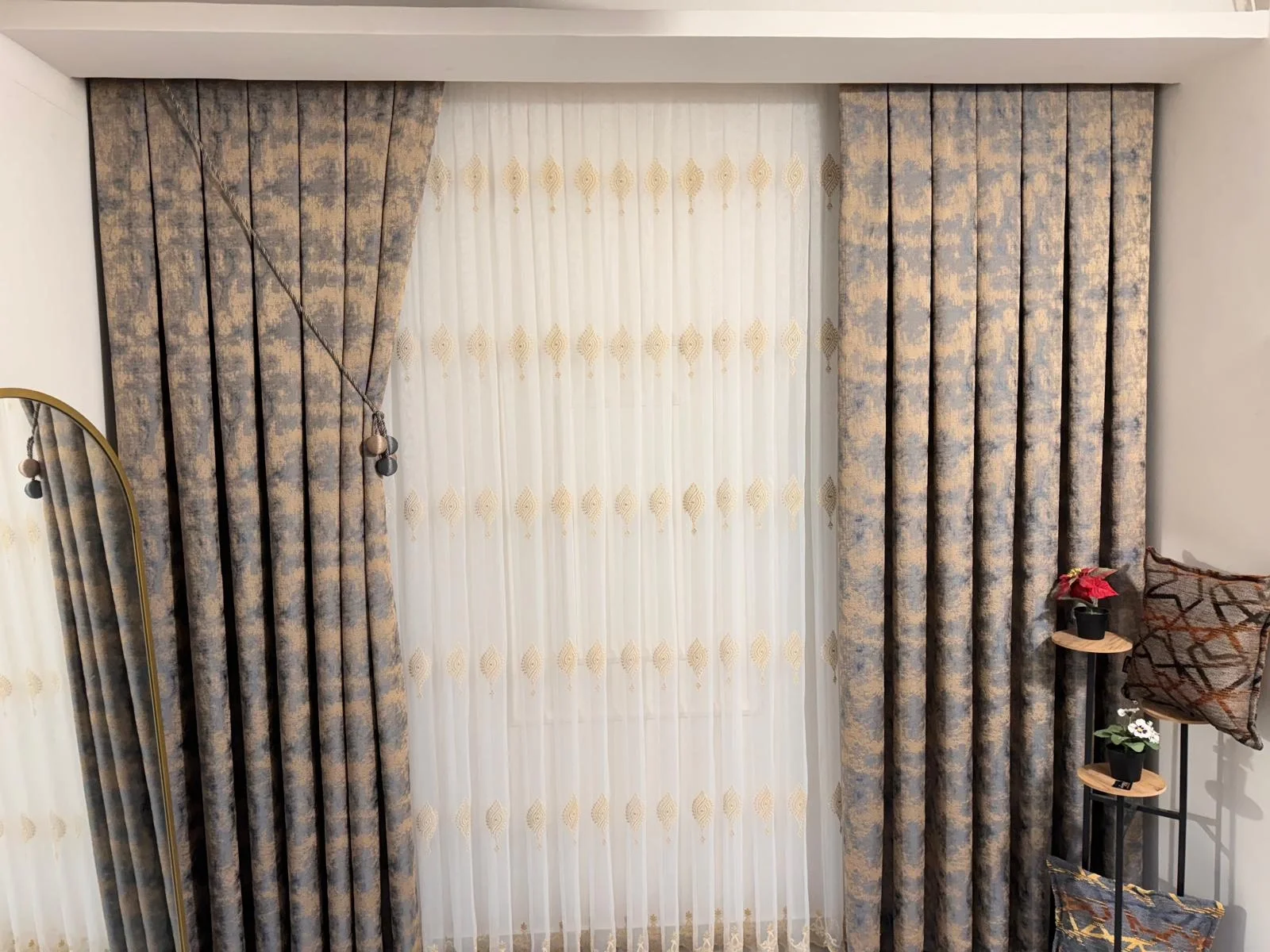 NİVEMESHOME ISTANBUL V-5502 1/3 HEAVY TULLE CURTAIN AP