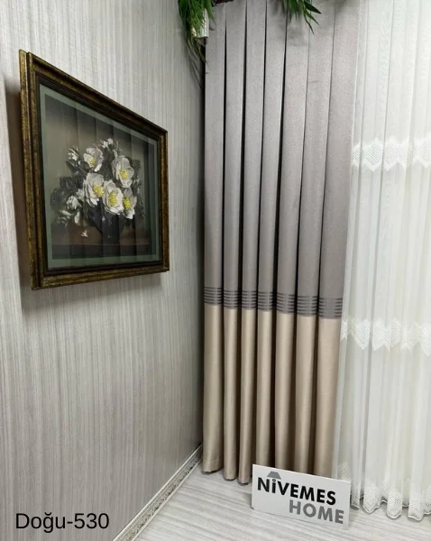 NİVEMESHOME EAST VISION FT671536 V-530 1/3 DENSE PILED SHEER CURTAIN APM