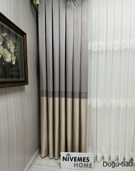 NİVEMESHOME EAST VISION FT671536 V-530 1/3 DENSE PILED SHEER CURTAIN APM