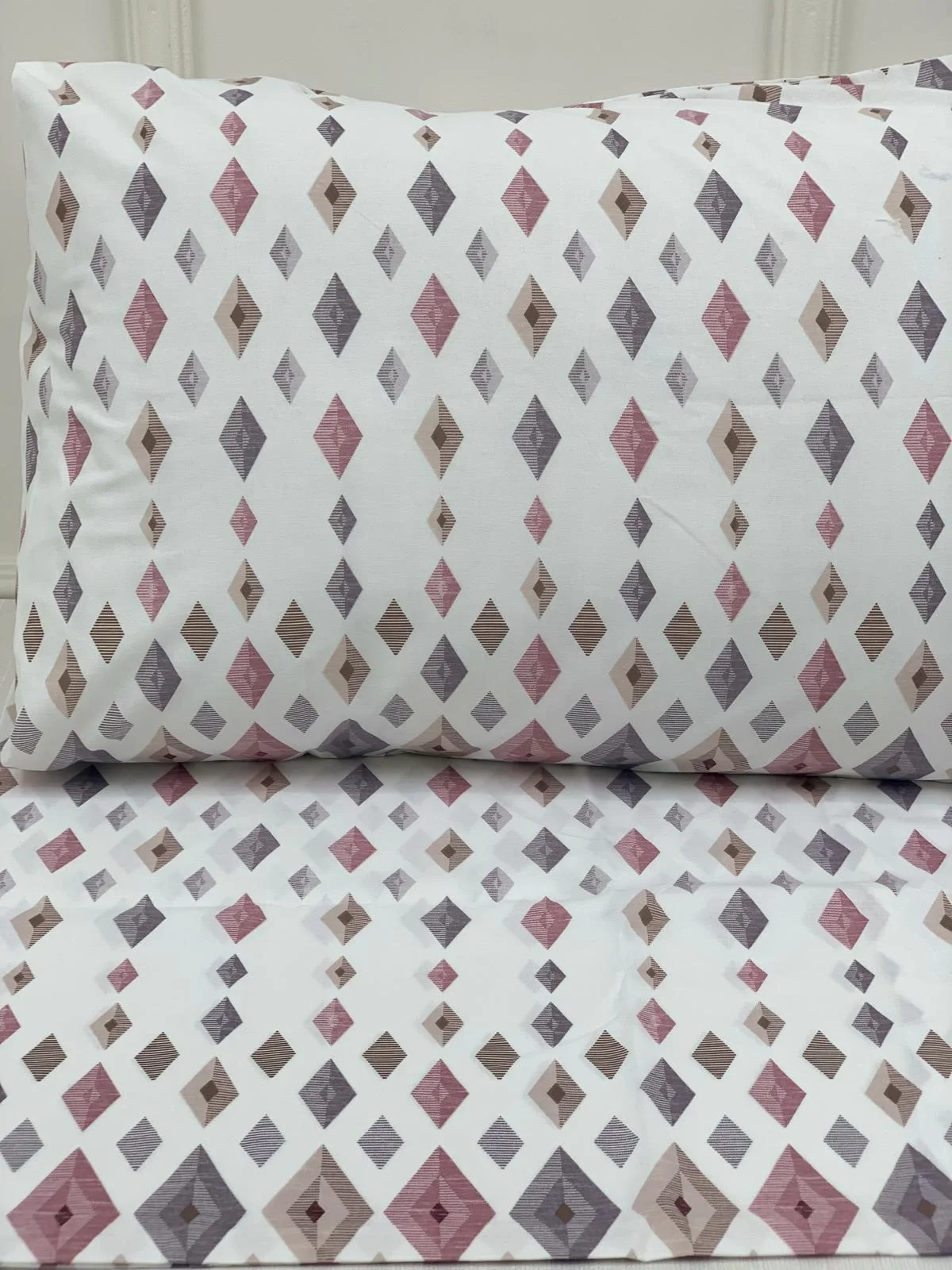 NİVEMESHOME SQUARE PATTERNED 2 PIECE PILLOW COVER WITH FLAP 50X70