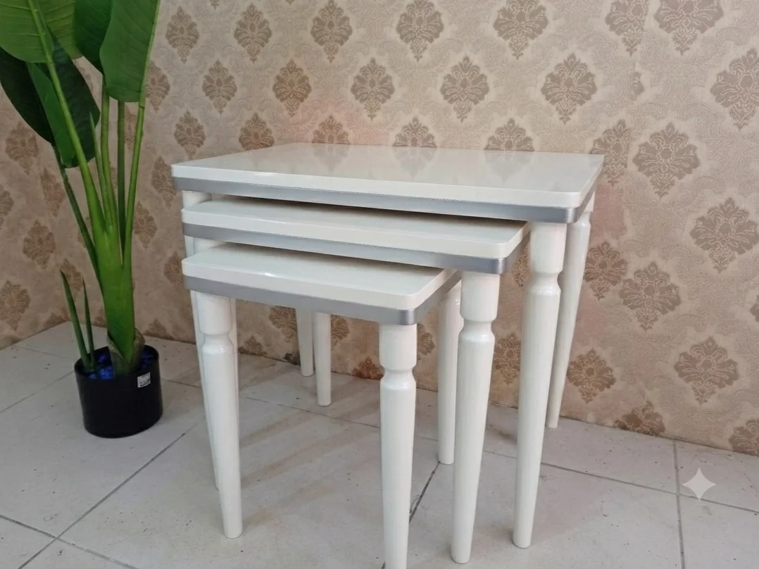 NİVEMESHOME DURU KREM-GÜMÜŞ 3 LÜ LÜX ZİGON