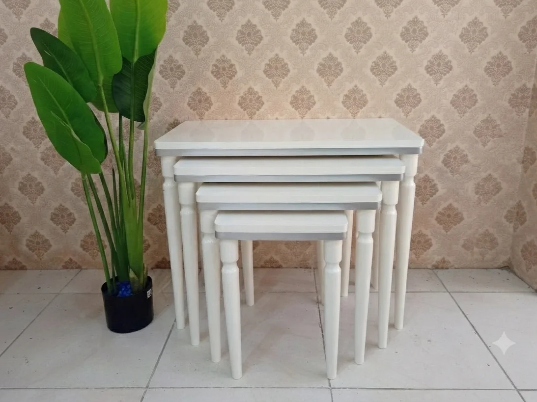 NİVEMESHOME DURU KREM-GÜMÜŞ 4 LÜ LÜX ZİGON
