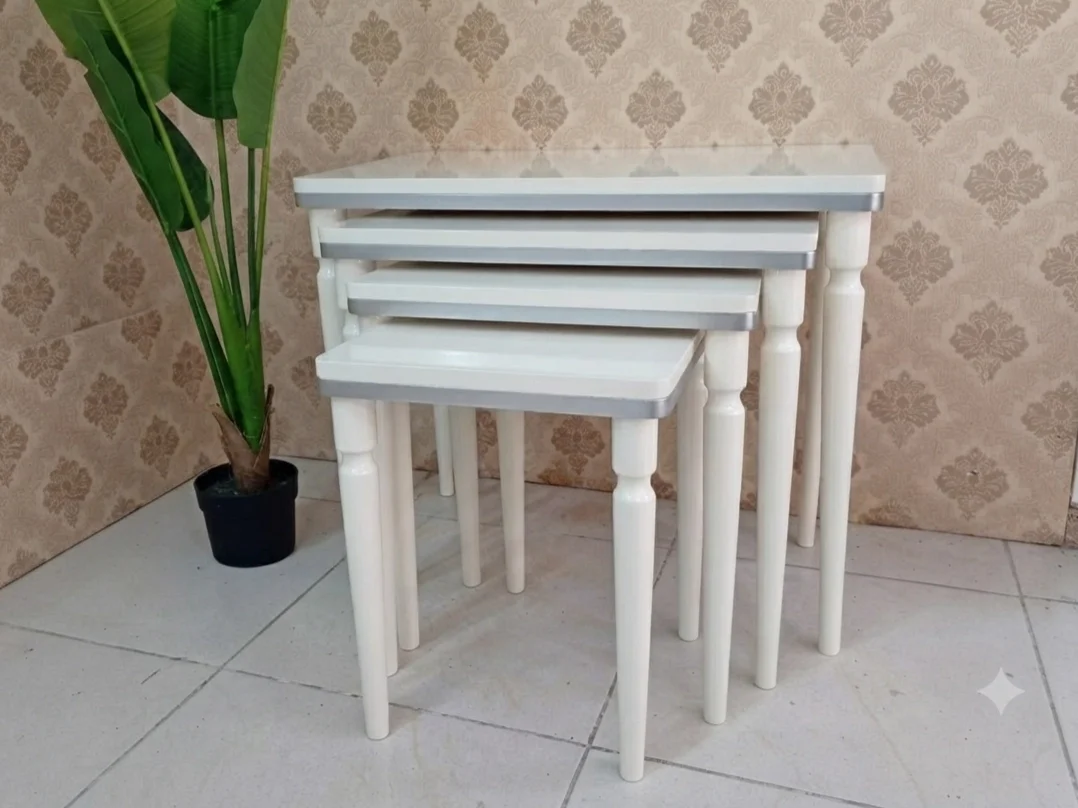 NİVEMESHOME DURU KREM-GÜMÜŞ 4 LÜ LÜX ZİGON