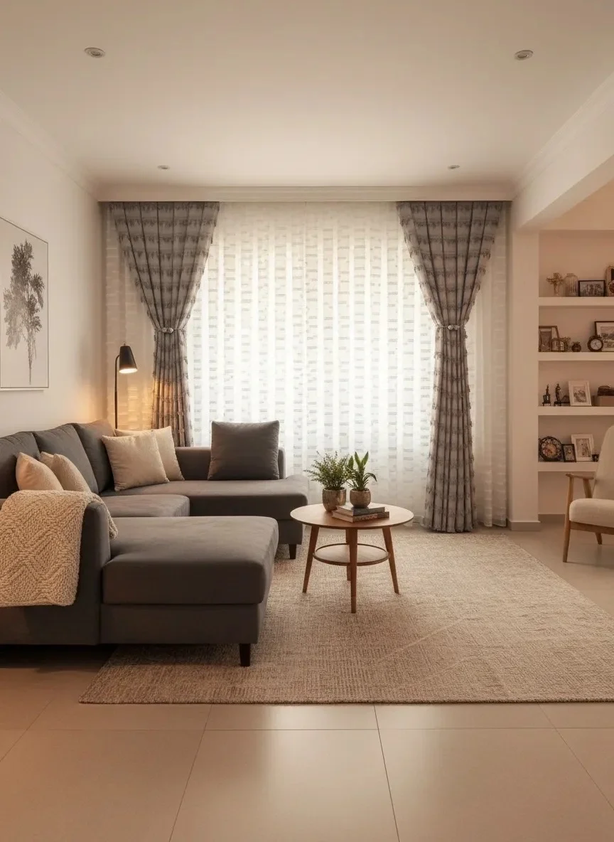 NİVEMESHOME DURU TAM DESENLİ  1/2,5  PİLELİ  TÜL PERDE APM