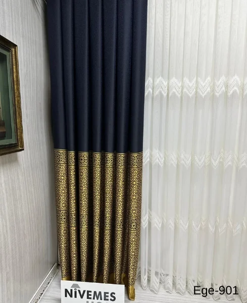 NİVEMESHOME EGE NEGRO- ORO FIR1240 V-901 1/3 TAPIZADO CORTINA ENROLLABLE APM