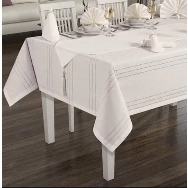 NİVEMESHOME EKRU 160*220 COLBER مفرش طاولة