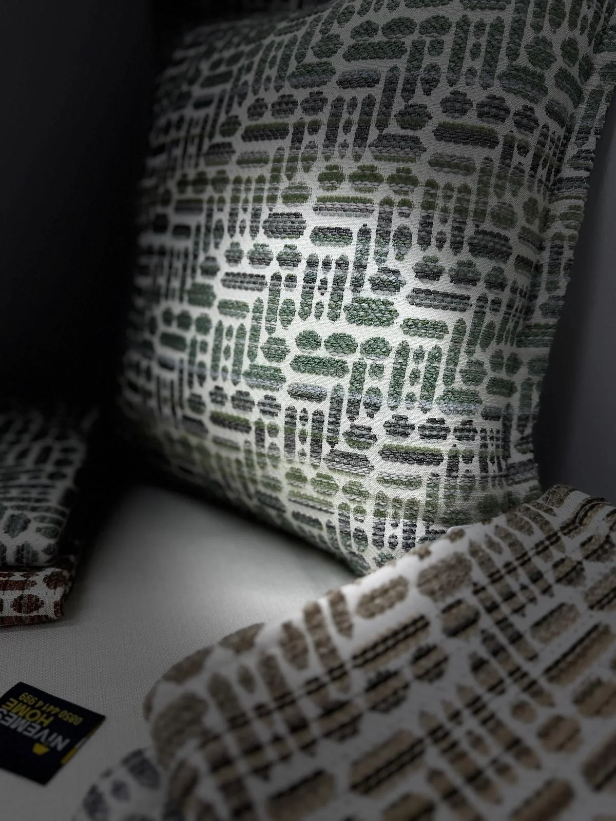 NİVEMESHOME FODERA PER CUSCINO IMBOTTITO IN FIBRA 45X45 LISÀ 02 VERDE