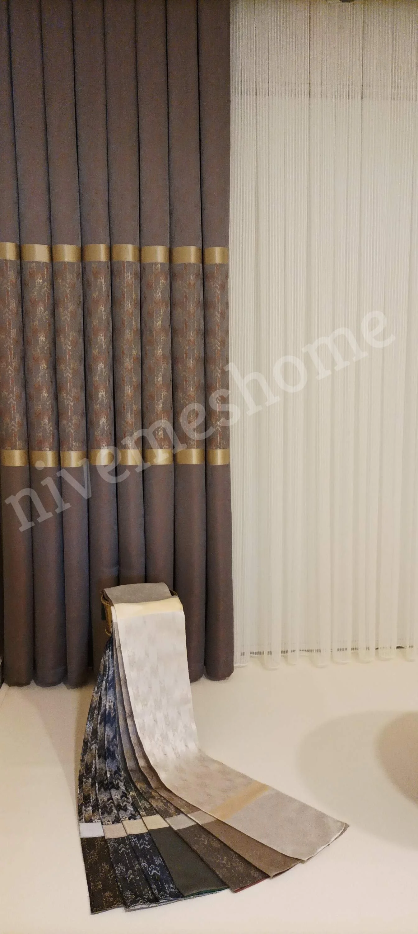 NİVEMESHOME ENOLA CANNELLA ORO 1/3 DENSA PILE TENDA APM