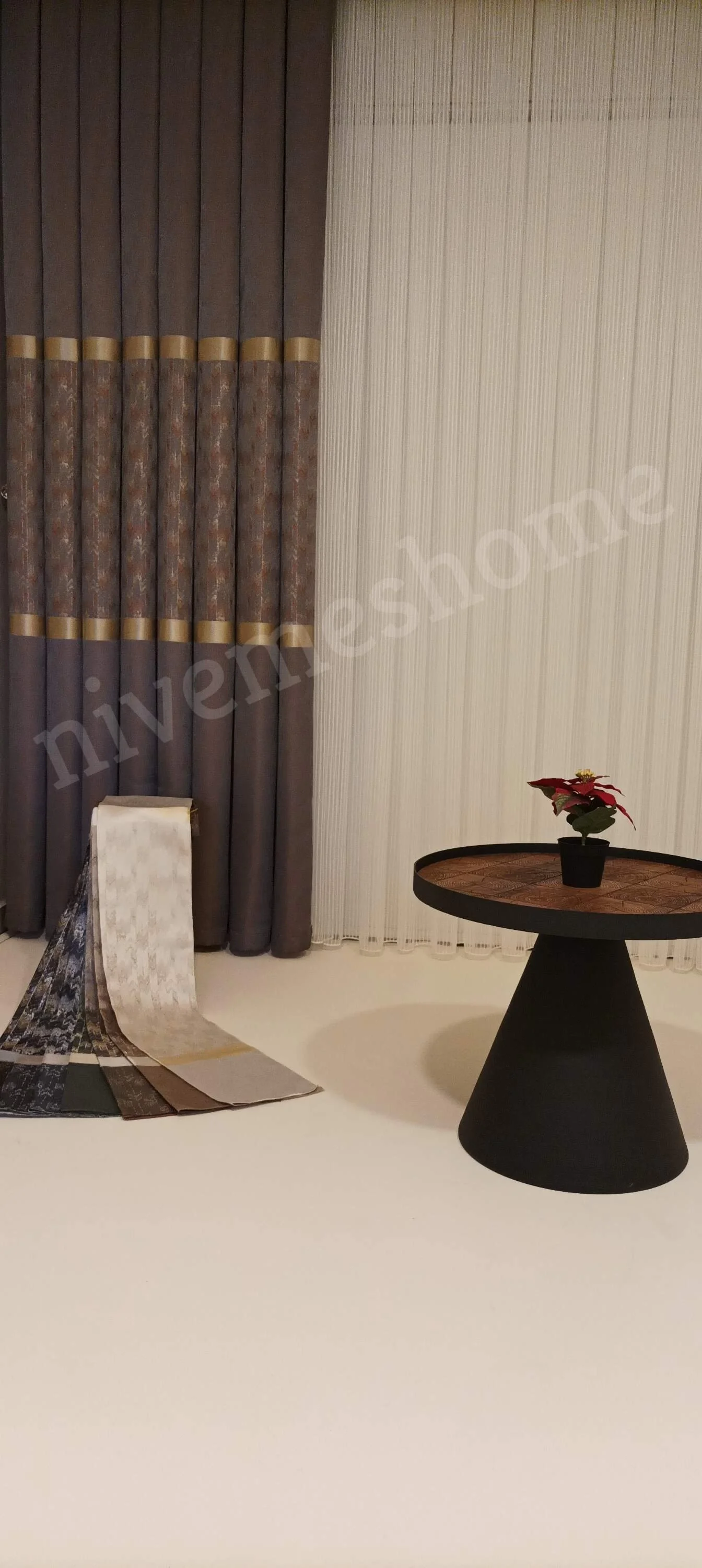 NİVEMESHOME ENOLA CANNELLA ORO 1/3 DENSA PILE TENDA APM