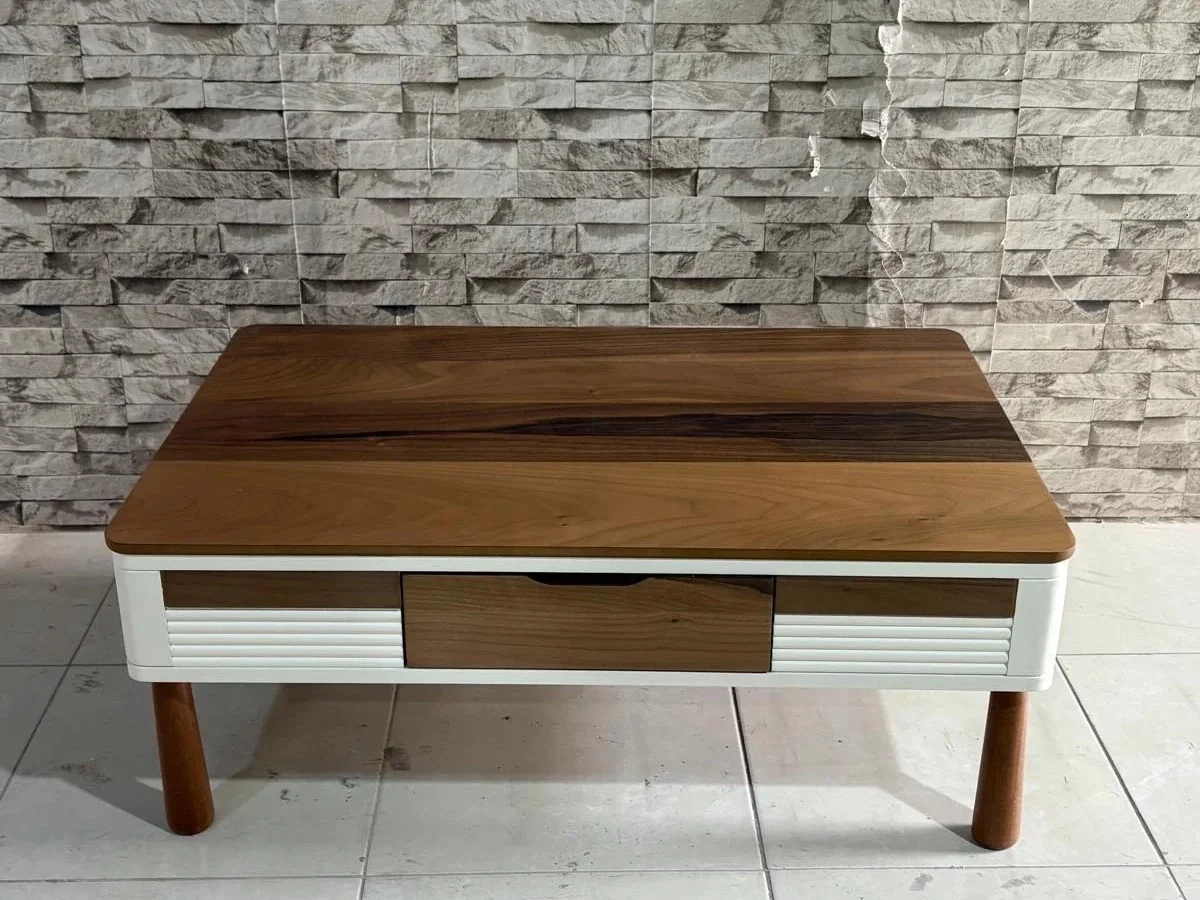 NİVEMESHOME ESTA WALNUT CREAM COFFEE TABLE