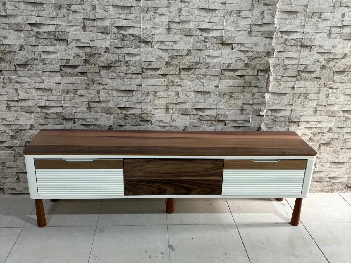 NIVEMESHOME ESTA WALNUT CREAM TV UNIT