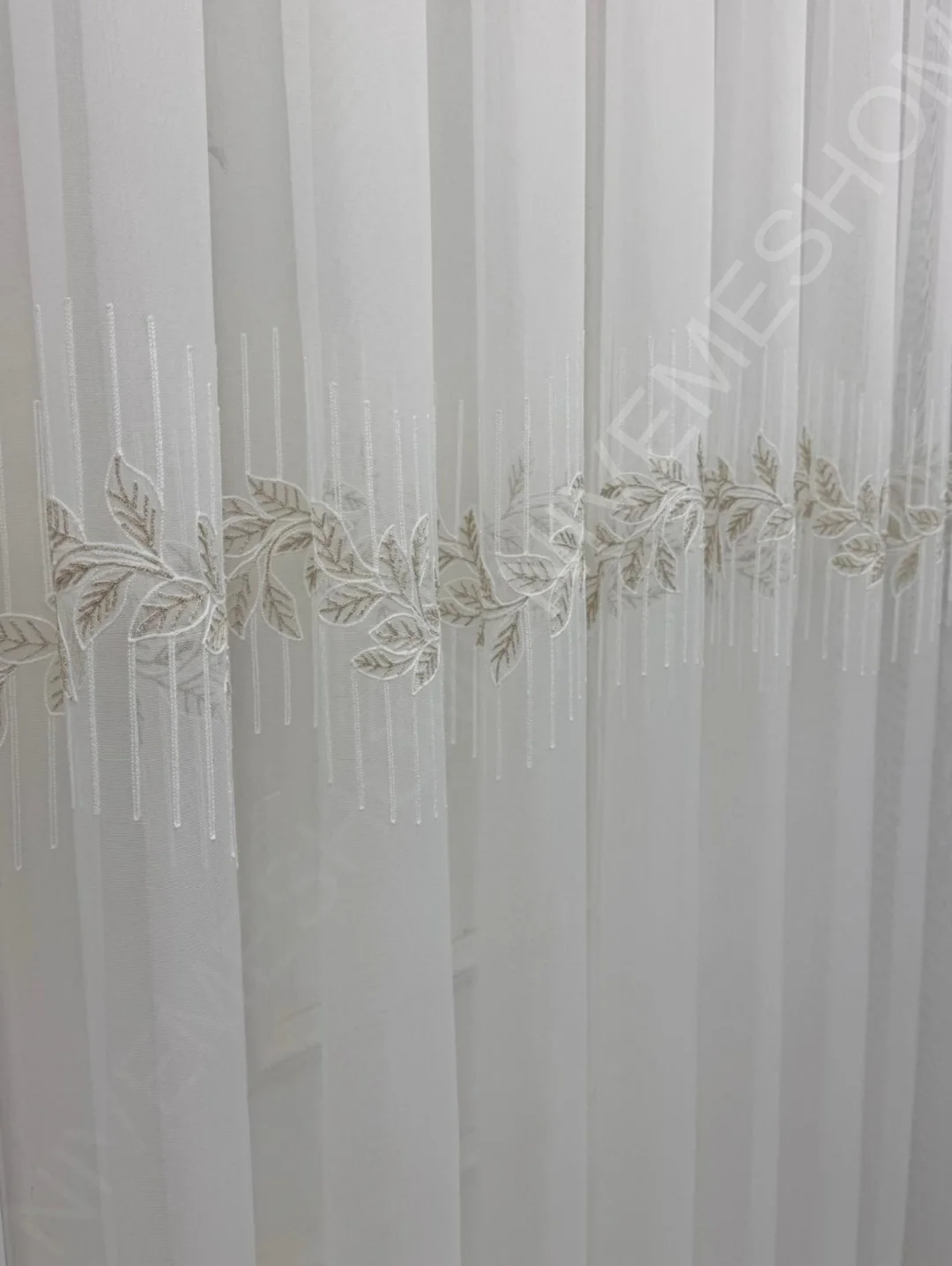 NİVEMESHOME EYLÜLZADE GOLD DETAY 1/2,5 PİLELİ TÜL PERDE APM