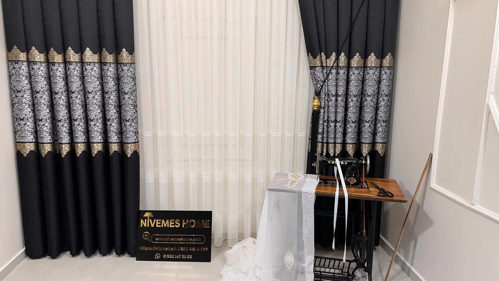 NİVEMESHOME EYMES 1/3 SIK PİLELİ TÜL PERDE APM