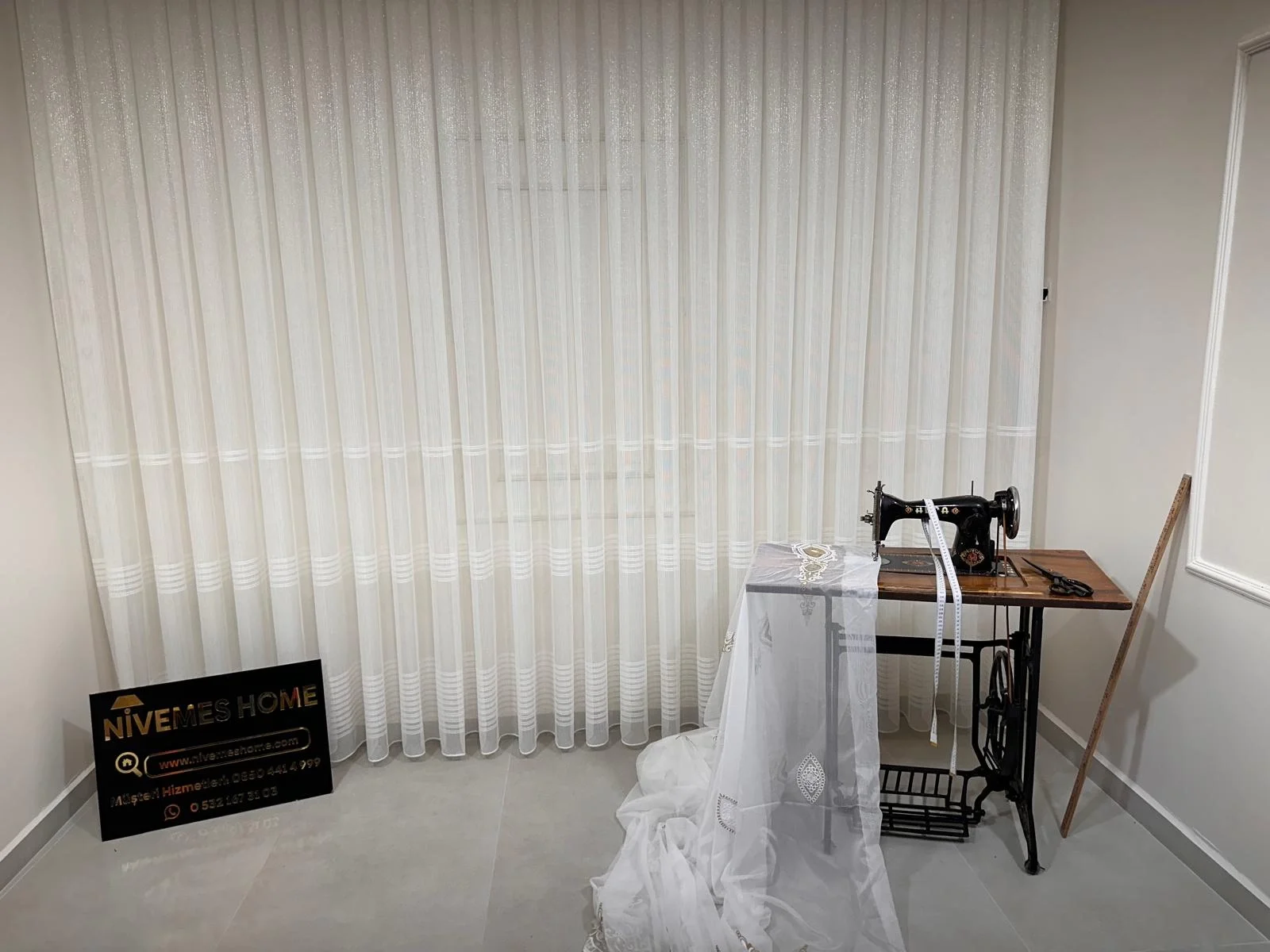 NİVEMESHOME EYMES 1/3 SIK PİLELİ TÜL PERDE APM