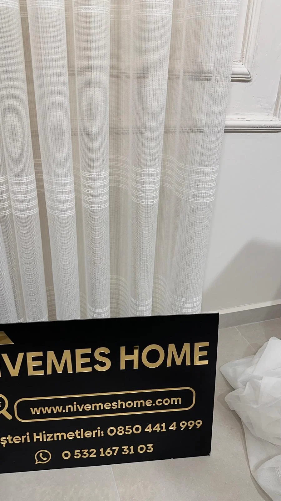 NİVEMESHOME EYMES 1/3 SIK PİLELİ TÜL PERDE APM