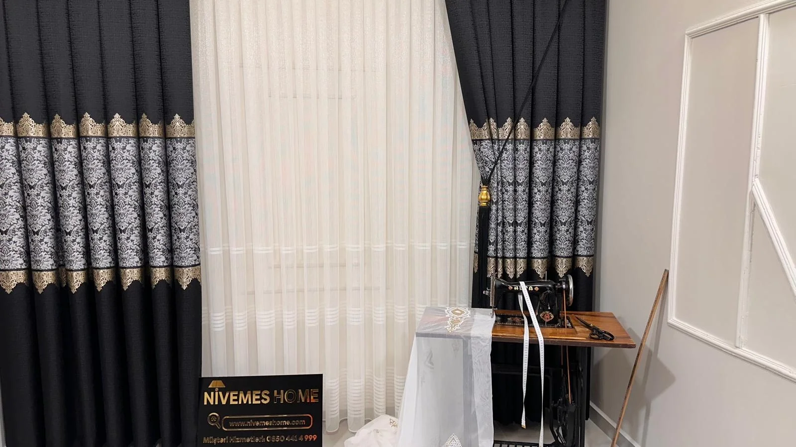 NİVEMESHOME EYMES 1/3 SIK PİLELİ TÜL PERDE APM