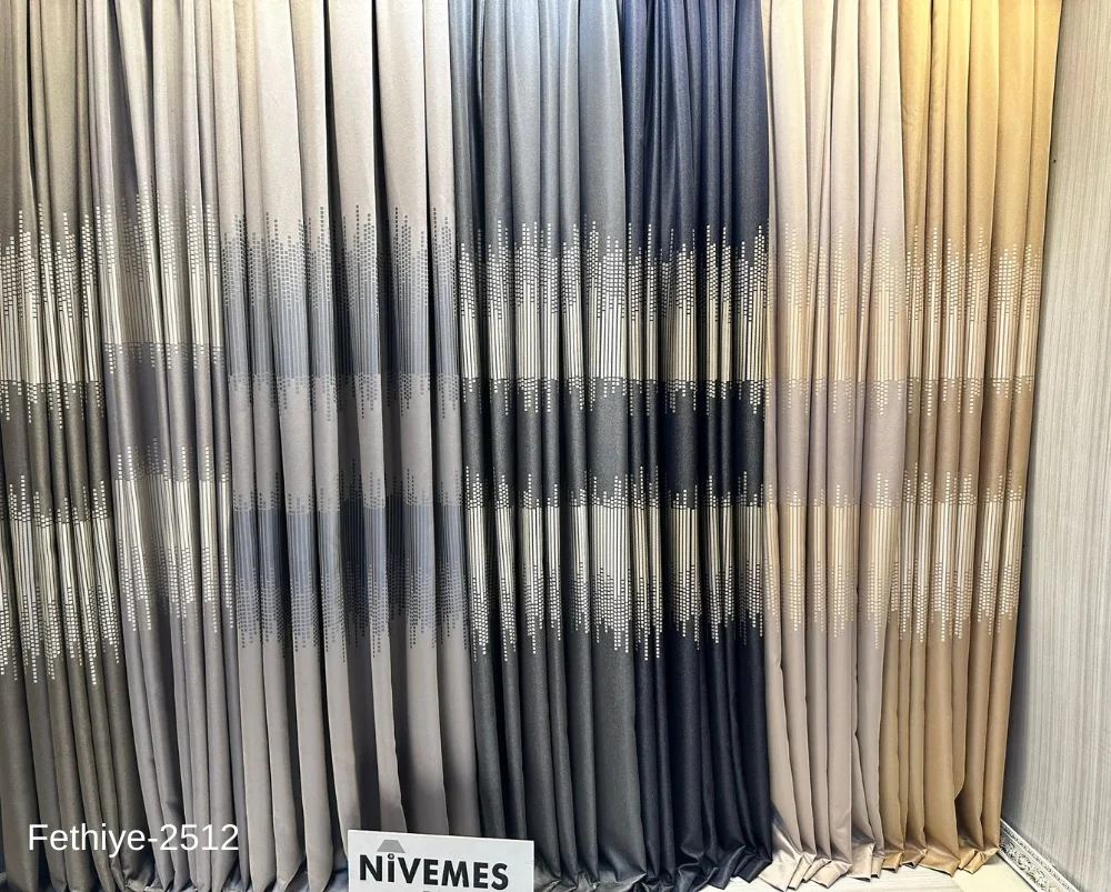 NİVEMESHOME FETHİYE 614178 ANTHRACITE V-2512 1/3 DENSE PILE CURTAIN APM