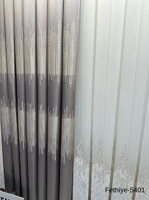 NİVEMESHOME FETHİYE 614178 GRAY V-5401 1/3 DENSELY PILE CURTAIN APM