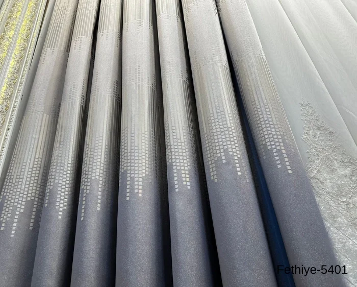 NİVEMESHOME FETHİYE 614178 GRAY V-5401 1/3 DENSELY PILE CURTAIN APM