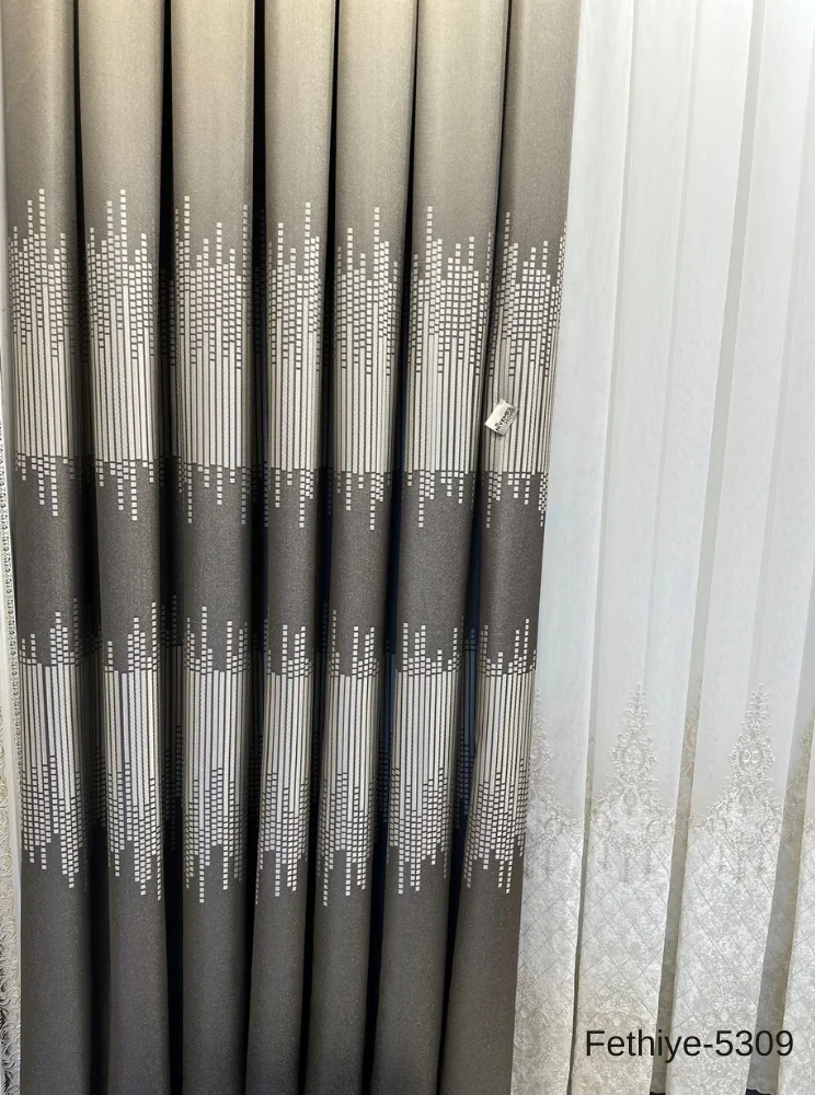 NİVEMESHOME FETHİYE FT614178 V-5309 TOPRAK 1/3 SIK PİLELİ FON PERDE APM