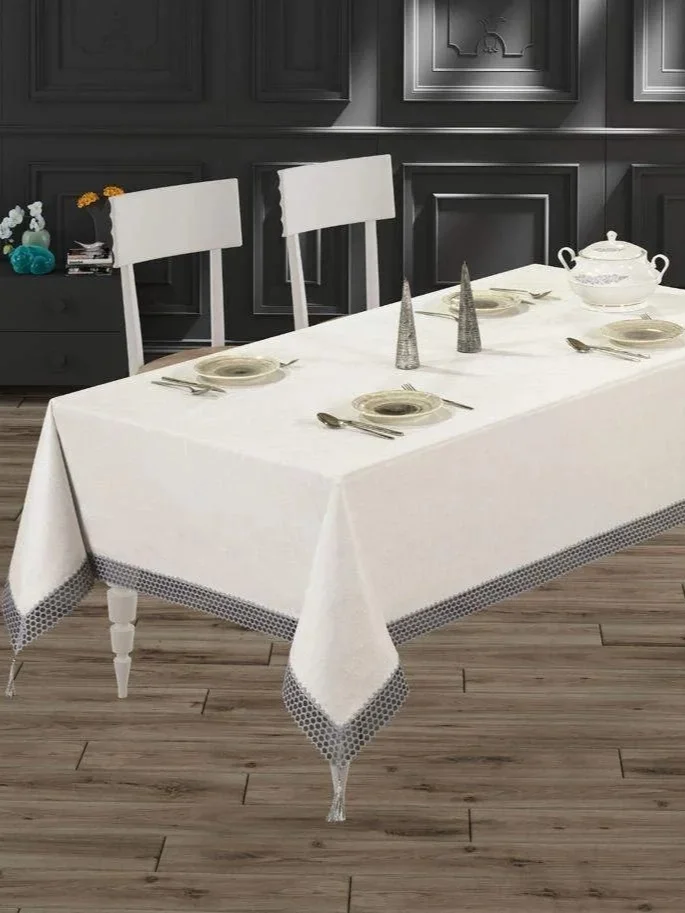 NIVEMESHOME FILE GRAY 160*220 TABLECLOTH HOUSEWARE