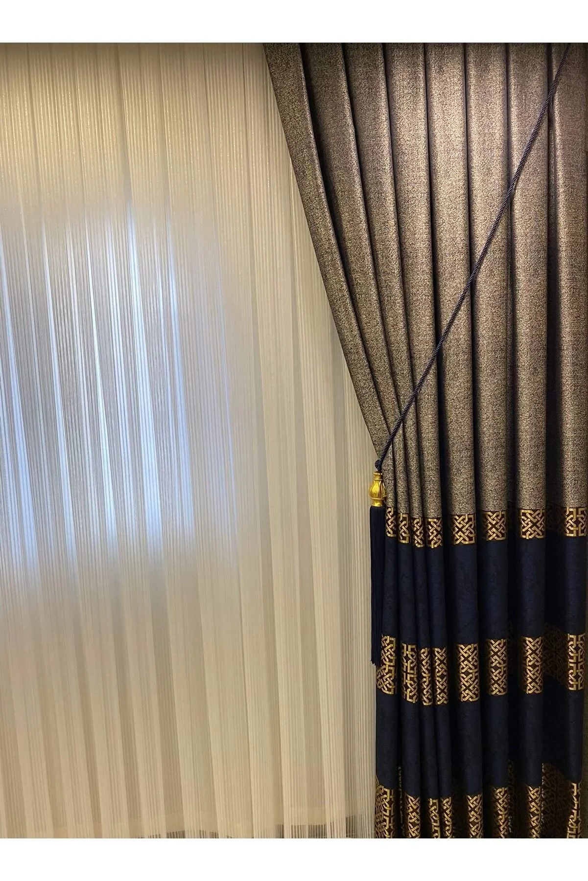 NİVEMESHOME FITTILATO TÜLL PERDE YARIM GÖLGELİ 1/3 AĞIRLIKLI