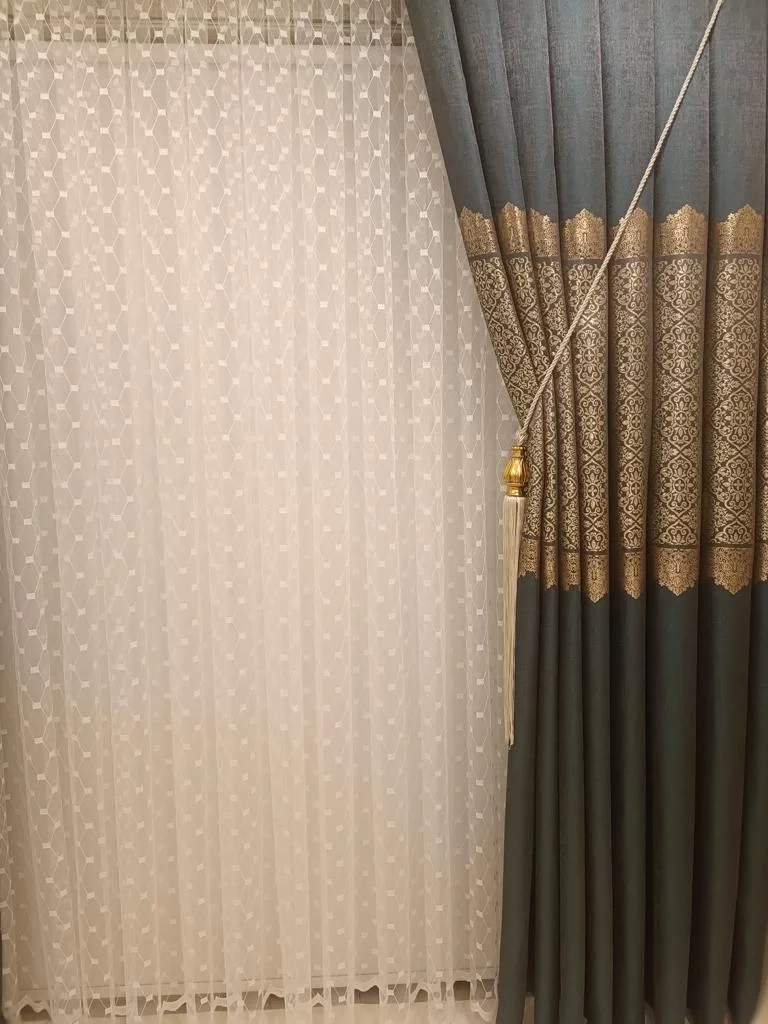 NİVEMESHOME FJ631749 V-2537 ARORA YEŞİL 1/3 SIK PİLELİ FON PERDE APM