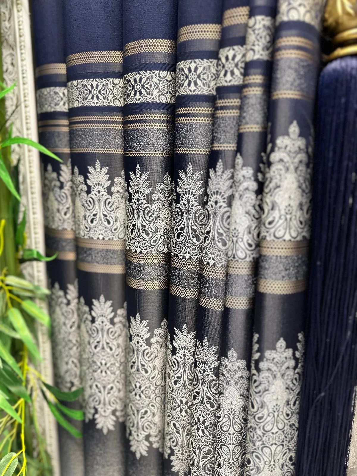 NİVEMESHOME FT632255 V-530 ANTAKYA NAVY BLUE 1/3 DENSE PLEATED SHEER CURTAIN APM