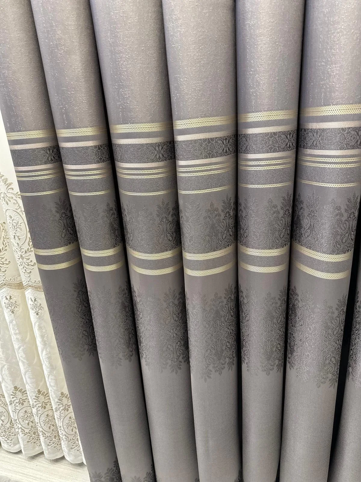 NİVEMESHOME FT632255 V-5422 GRIS DE ANTAKYA 1/3 TELA DE CORTINA PLEGABLE APMT