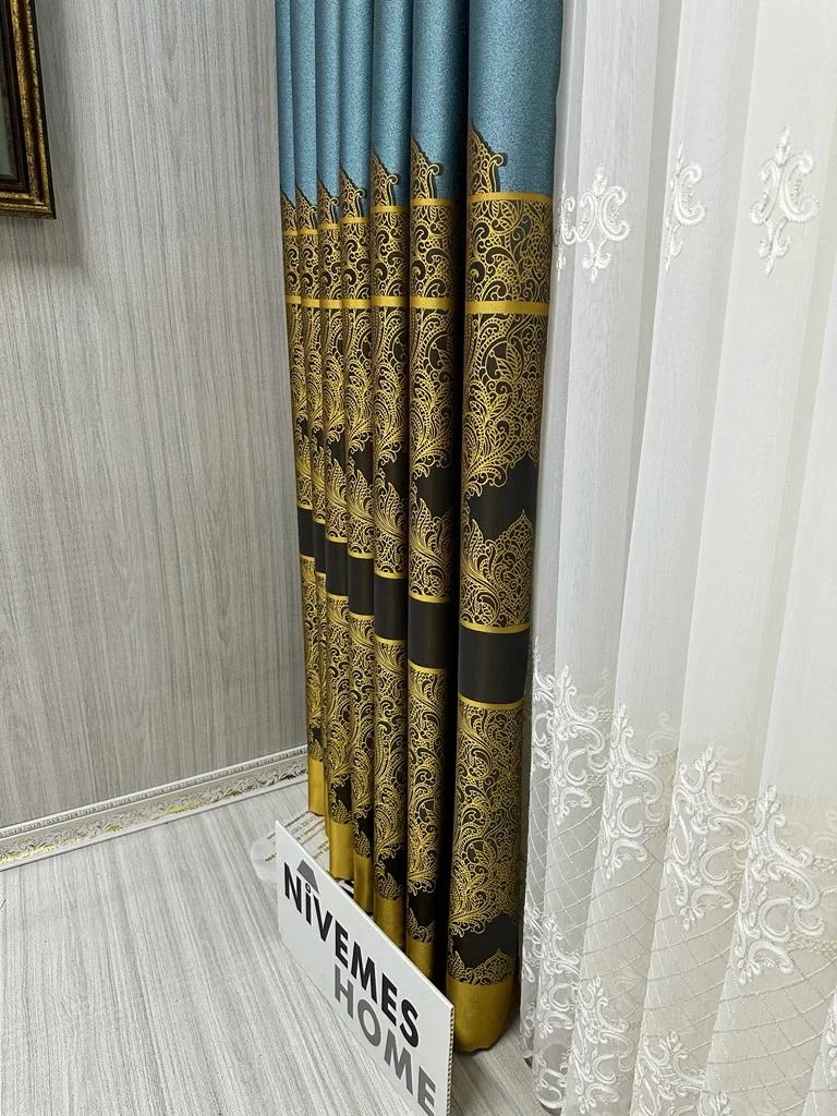 NİVEMESHOME GÖNEN TURKUAZ-GOLD 671539 1/3 ЩЕЛКУЮТ ПОЛУБРУМ АПМ