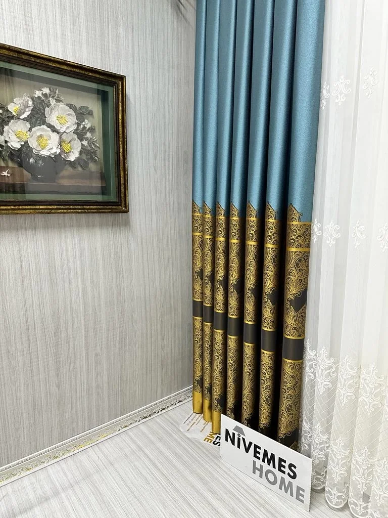 NİVEMESHOME GÖNEN TURKUAZ-GOLD 671539 1/3 ЩЕЛКУЮТ ПОЛУБРУМ АПМ
