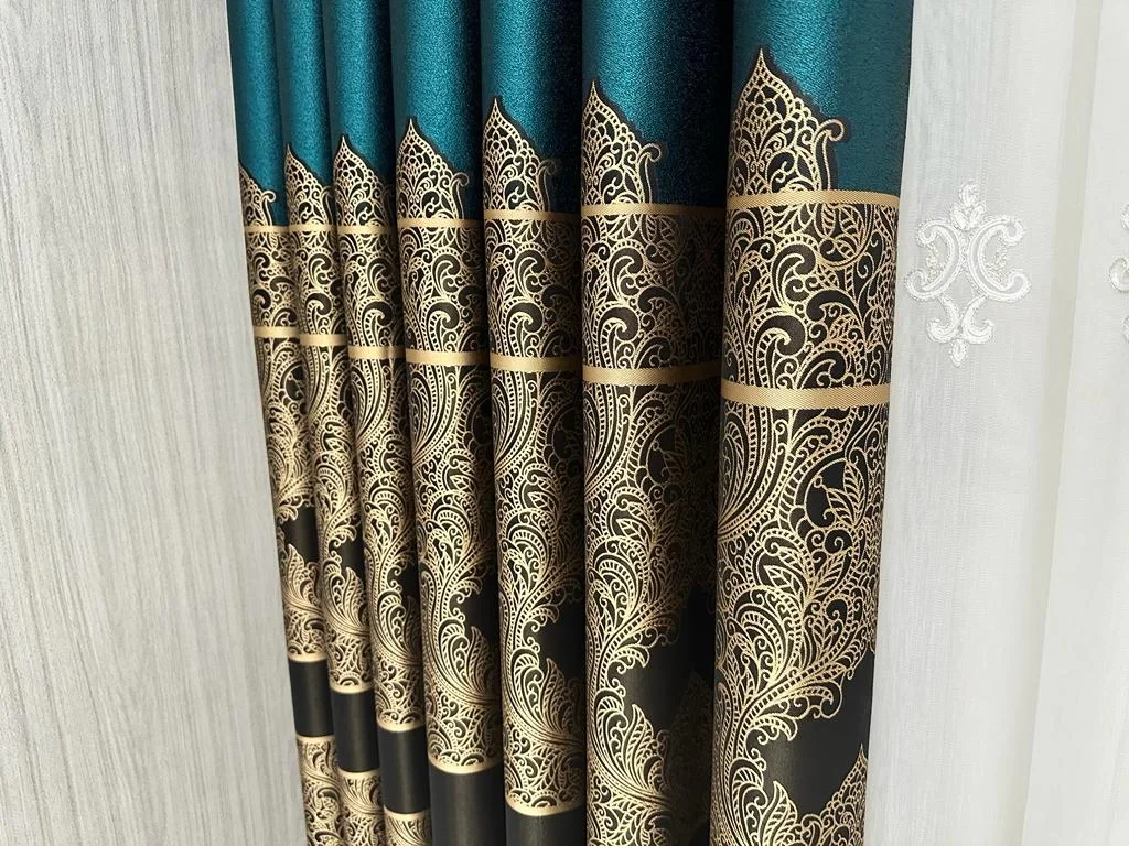 NİVEMESHOME GÖNEN EMERALD GREEN 671539 V-901 1/3 DENSE PILE CURTAIN FABRIC APM