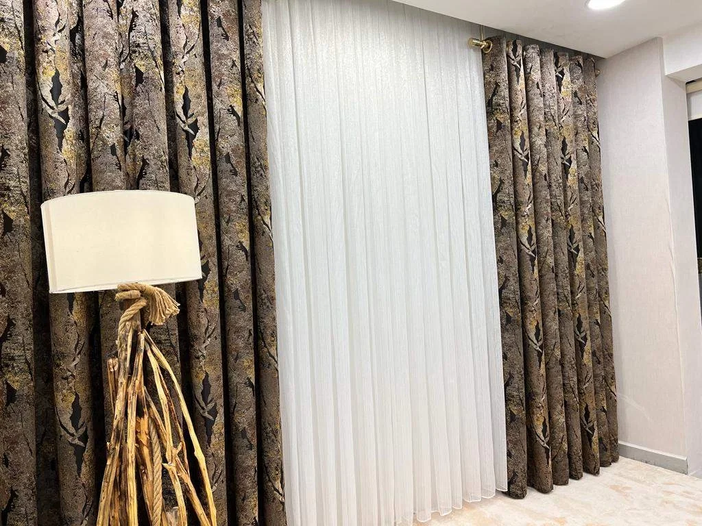 NİVEMESHOME GÜMÜŞ ÇİZGİLİ 1/3 SIK PİLELİ TÜL PERDE APM