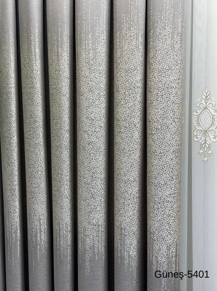 NİVEMESHOME SUN FT632121 GRAY V-5401 1/3 DENSELY PLEATED CURTAIN APM