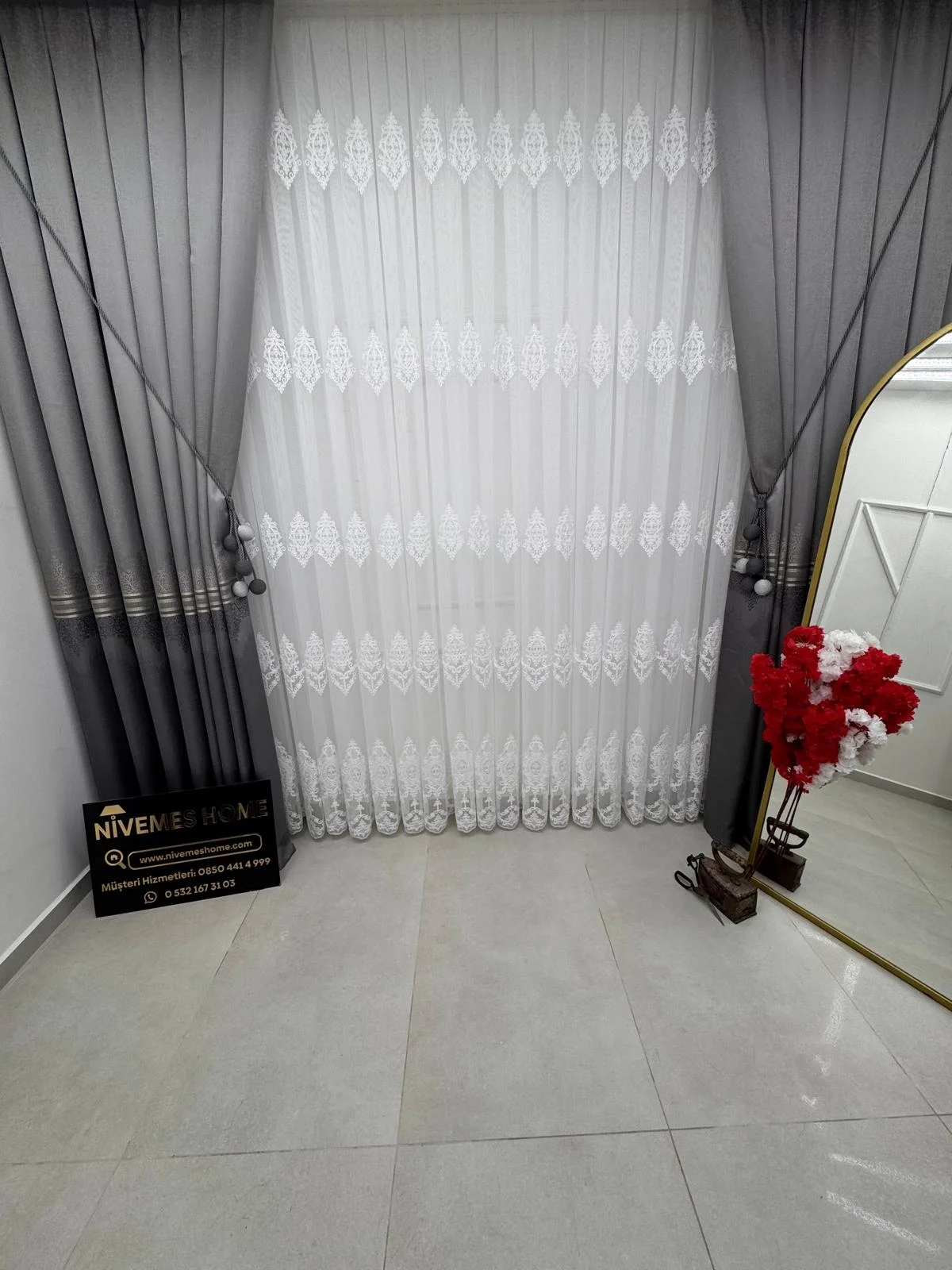 NİVEMESHOME HARE 1/2,5 PİLELİ TÜL PERDE APM