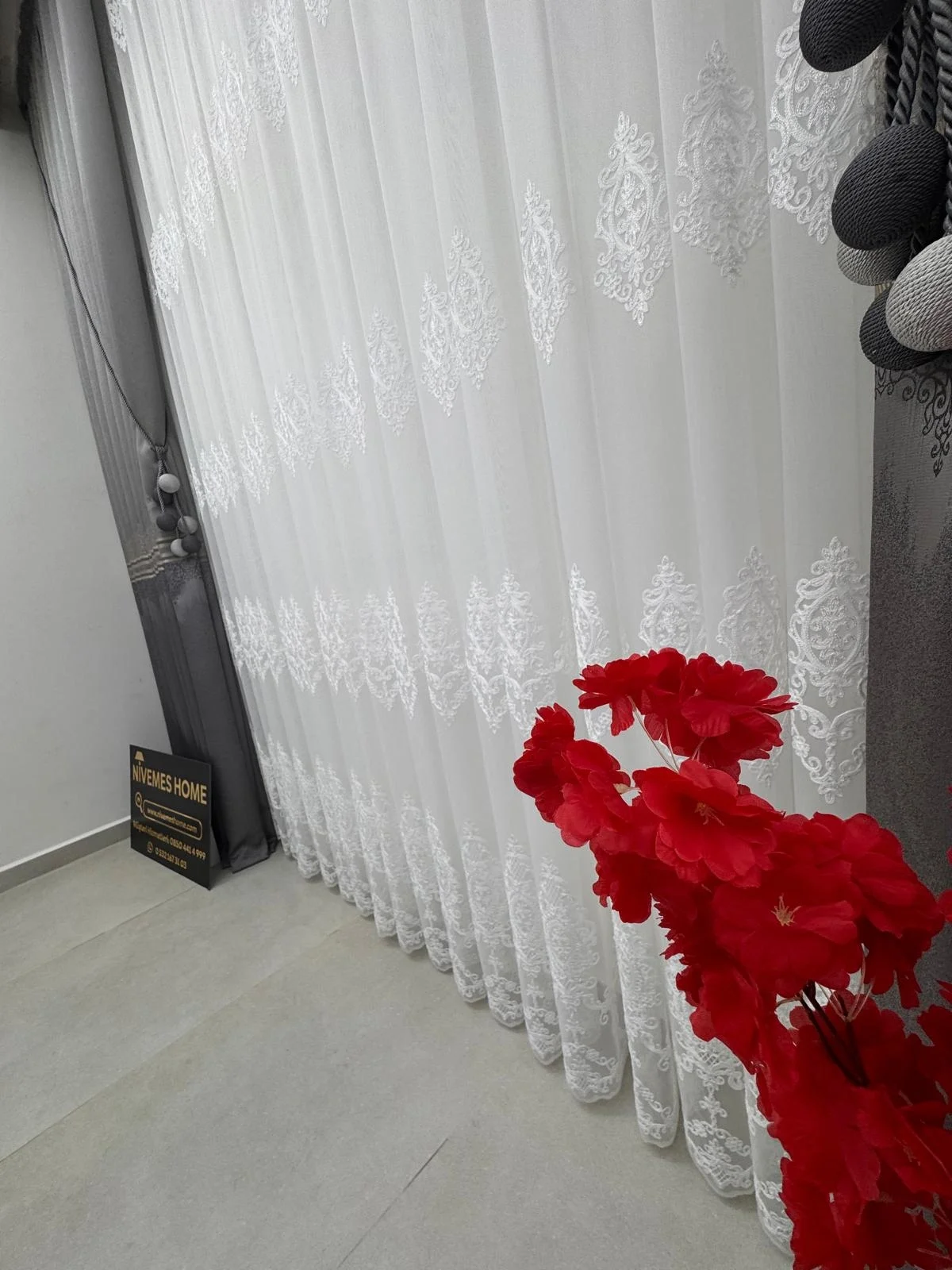 NİVEMESHOME HARE 1/2,5 PİLELİ TÜL PERDE APM