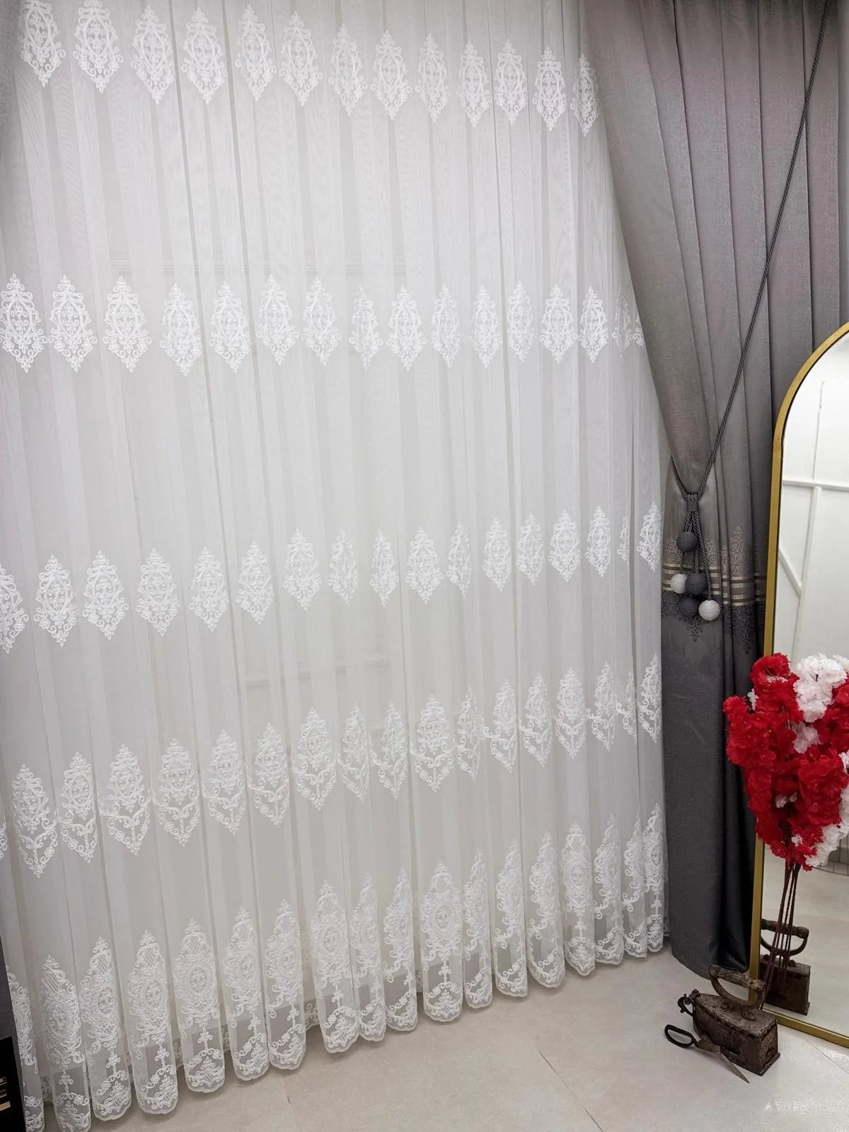 NİVEMESHOME HARE 1/3 PİLELİ TÜL PERDE APM