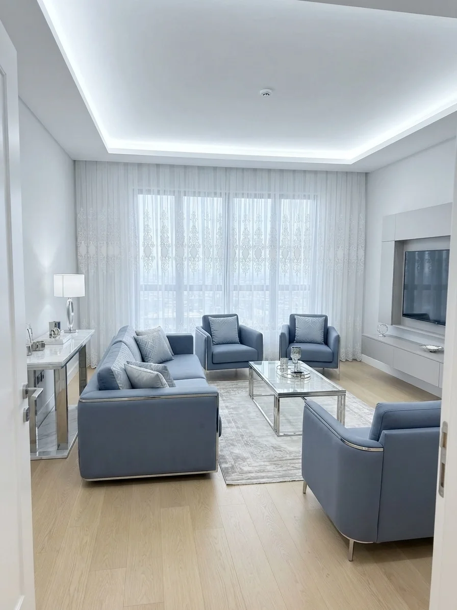 NİVEMESHOME HAYALLİFE APLİK-6 ALTIN 1/3 PİLELİ TÜL PERDE APM