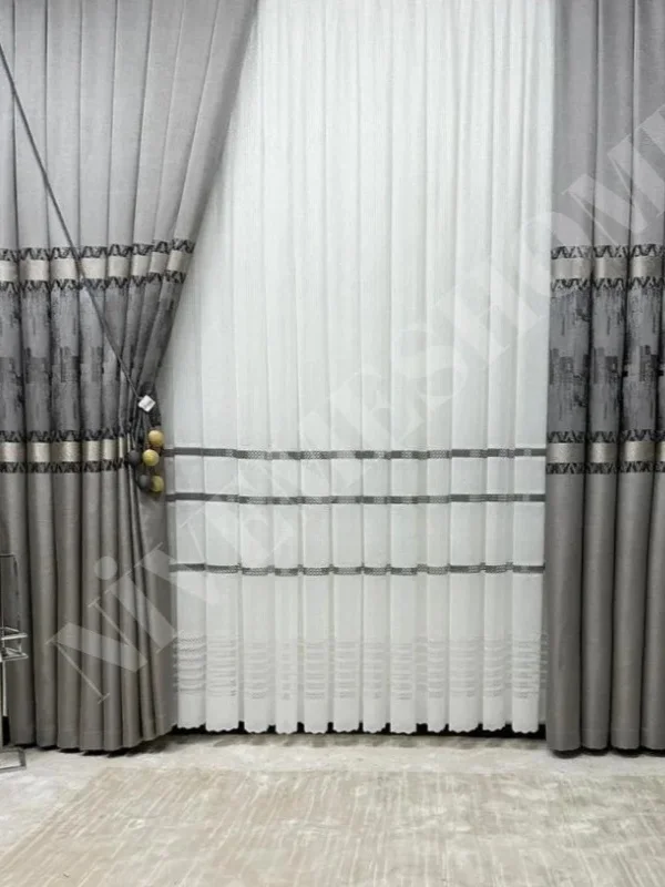 NİVEMESHOME HAYALLİFE ATLAS V-5412 1/3 SIK PİLELİ FON PERDE APM