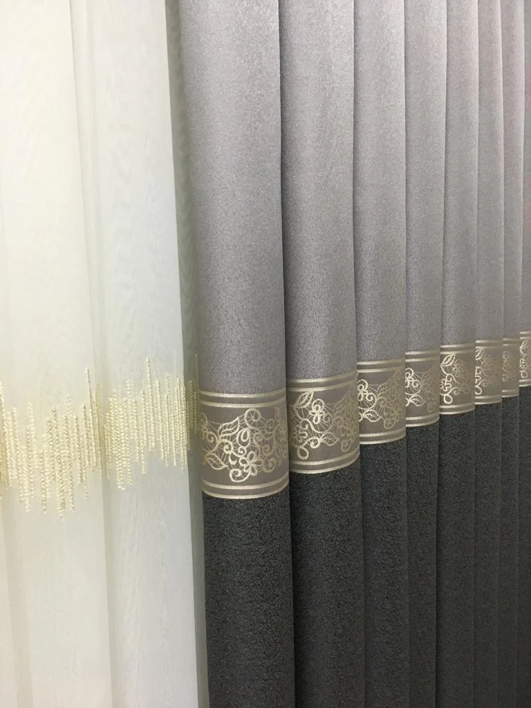 NİVEMESHOME HAYALLİFE GRİ-GOLD V-5401 1/3 SIK KADERLİ ТКАНЕВАЯ ШТОРА