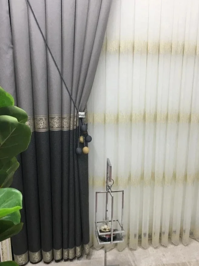 NİVEMESHOME HAYALLİFE GRİ-GOLD V-5401 1/3 SIK KADERLİ ТКАНЕВАЯ ШТОРА