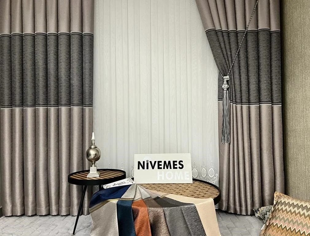 NİVEMESHOME HAYALLİFE OKYANUS V-5412 1/3 SIK PİLELİ FON PERDE