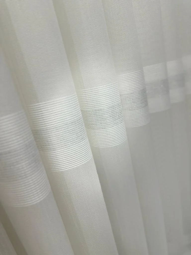NİVEMESHOME HERCAİ HY019 SILVER 1/3 DENSELY PLEATED TULLE CURTAIN APM