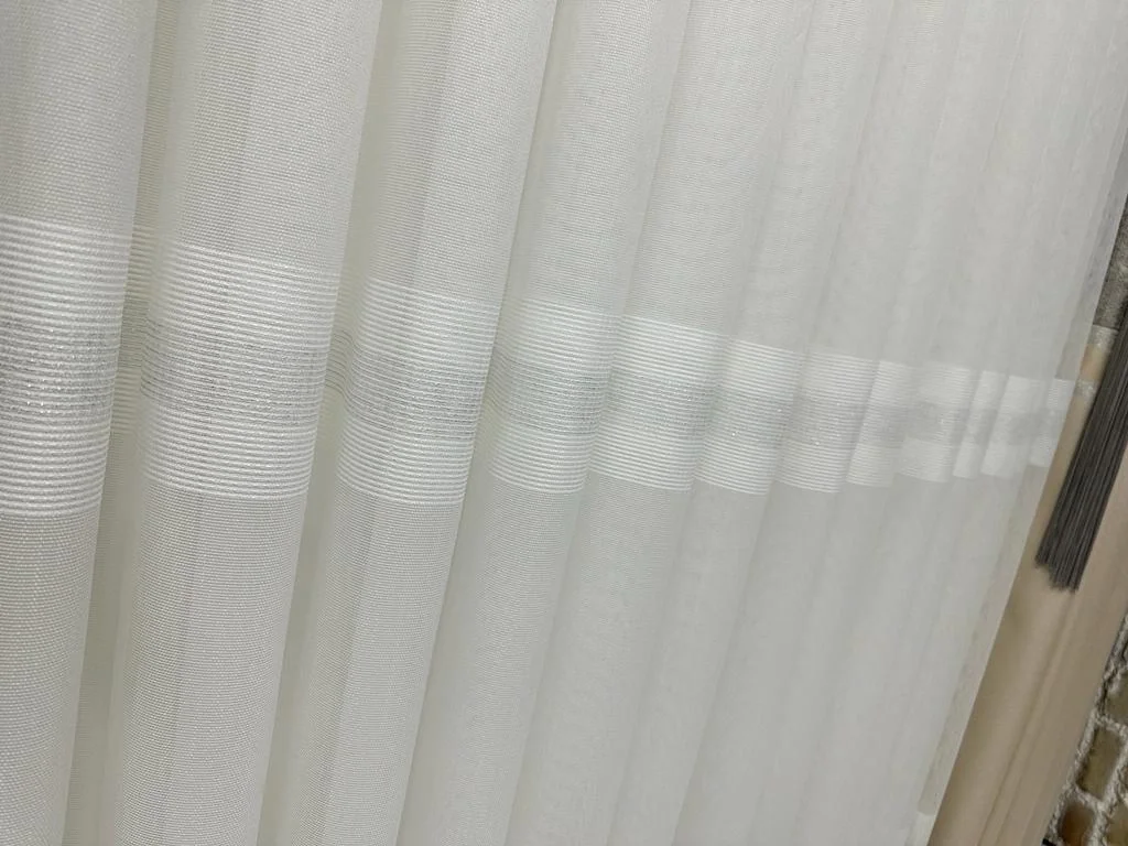 NİVEMESHOME HERCAİ HY019 SILVER 1/3 DENSELY PLEATED TULLE CURTAIN APM