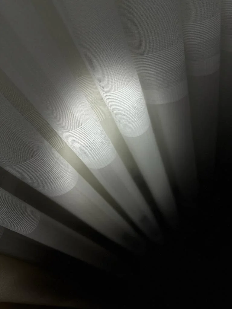 NİVEMESHOME HERCAİ HY019 SILVER 1/3 DENSELY PLEATED TULLE CURTAIN APM