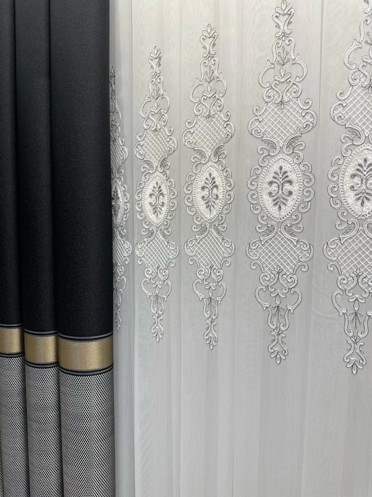 NİVEMESHOME CRESCENT 1/3 DENSELY PLEATED TULLE CURTAIN APM