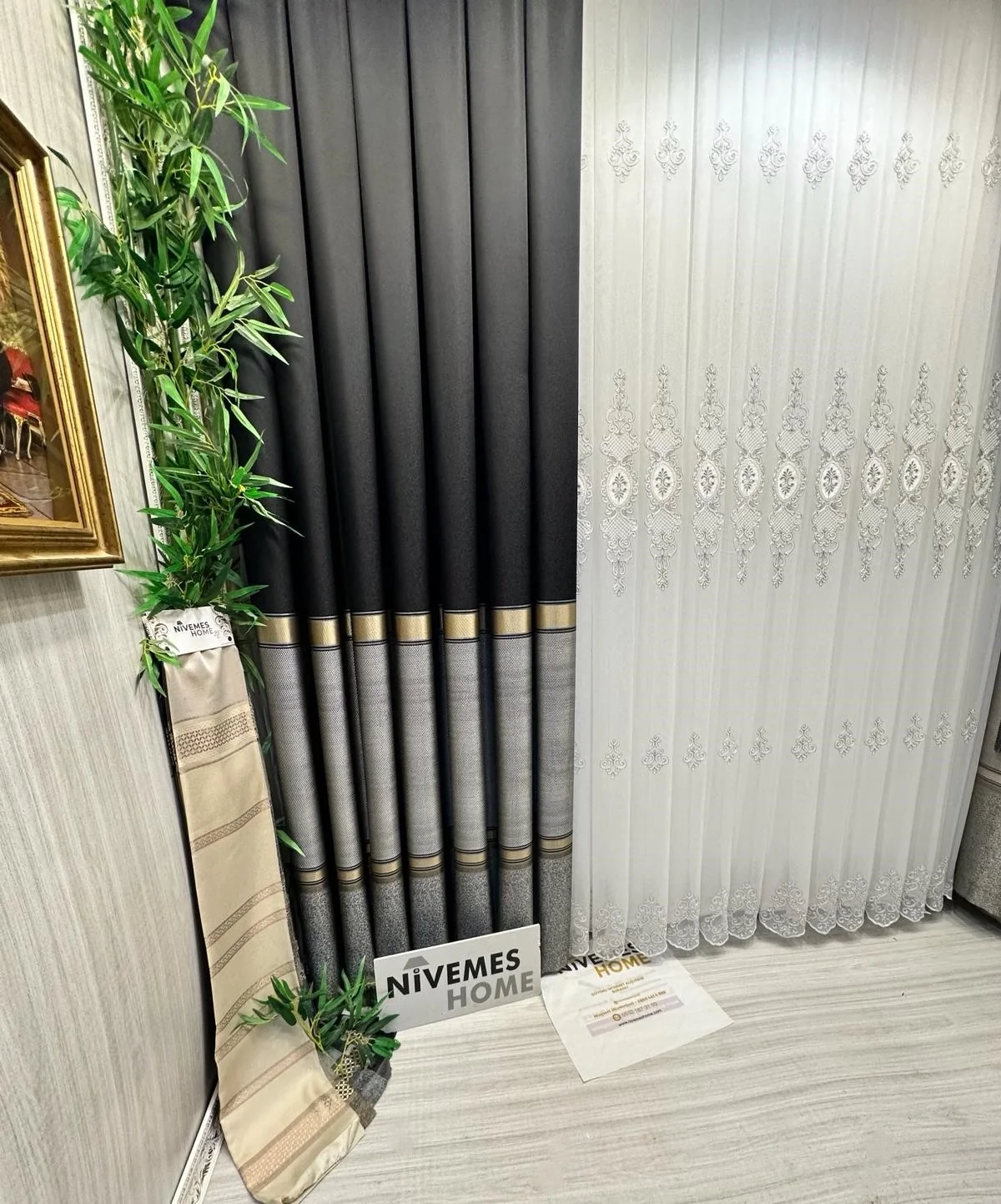 NİVEMESHOME CRESCENT 1/3 DENSELY PLEATED TULLE CURTAIN APM